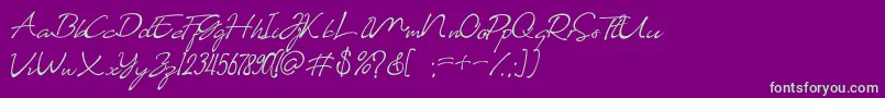 Almairah 01 Font – Green Fonts on Purple Background