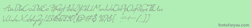 Almairah 02 Font – Gray Fonts on Green Background