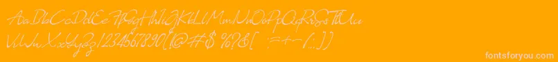 Almairah 02 Font – Pink Fonts on Orange Background