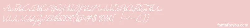 Almairah 02-Schriftart – Weiße Schriften auf rosa Hintergrund