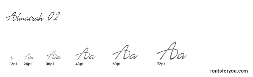 Größen der Schriftart Almairah 02