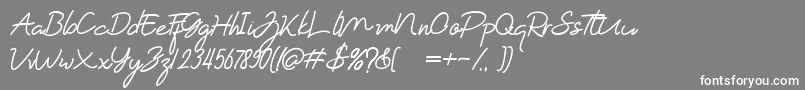 フォントAlmairah 03 – 灰色の背景に白い文字