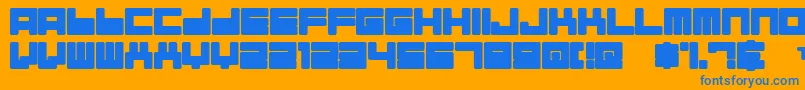 ALMAN    Font – Blue Fonts on Orange Background