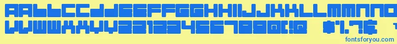 ALMAN    Font – Blue Fonts on Yellow Background