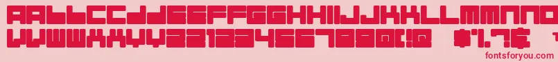 ALMAN   -Schriftart – Rote Schriften auf rosa Hintergrund