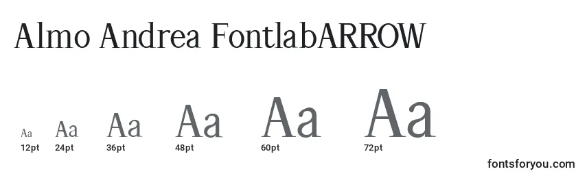Almo Andrea FontlabARROW Font Sizes