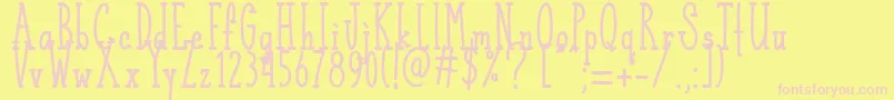 Almond Latte   Font – Pink Fonts on Yellow Background
