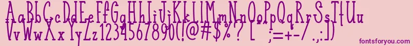 Almond Latte   Font – Purple Fonts on Pink Background