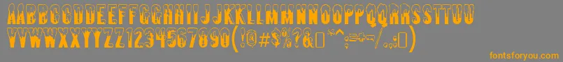 almonte snow Font – Orange Fonts on Gray Background