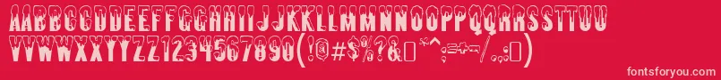 almonte snow Font – Pink Fonts on Red Background