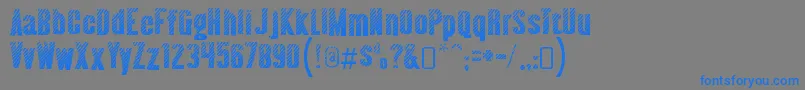 almonte woodgrain-Schriftart – Blaue Schriften auf grauem Hintergrund