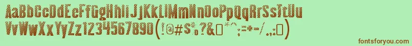 almonte woodgrain Font – Brown Fonts on Green Background