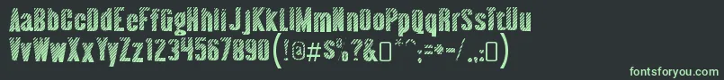 almonte woodgrain Font – Green Fonts on Black Background