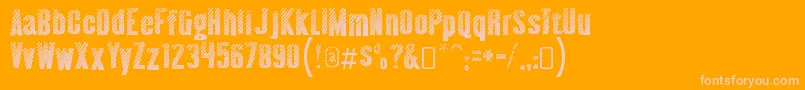 almonte woodgrain Font – Pink Fonts on Orange Background