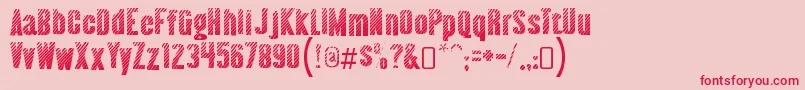 almonte woodgrain Font – Red Fonts on Pink Background