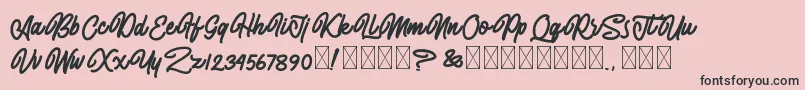 AlmonthyMirotas Font – Black Fonts on Pink Background