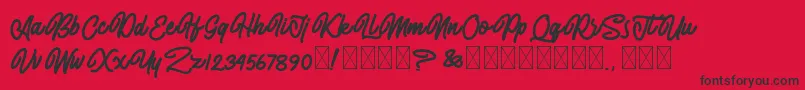 fuente AlmonthyMirotas – Fuentes Negras Sobre Fondo Rojo