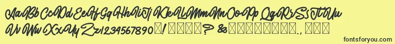 Police AlmonthyMirotas – polices noires sur fond jaune