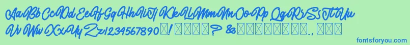 fuente AlmonthyMirotas – Fuentes Azules Sobre Fondo Verde