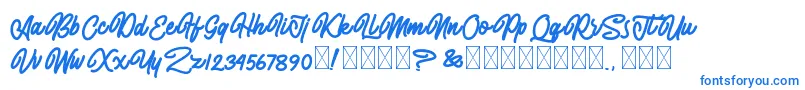 AlmonthyMirotas Font – Blue Fonts on White Background