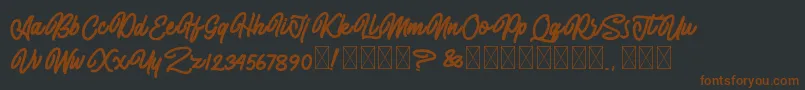 AlmonthyMirotas Font – Brown Fonts on Black Background