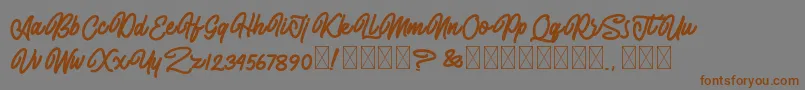 Шрифт AlmonthyMirotas – коричневые шрифты на сером фоне