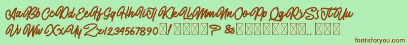 AlmonthyMirotas Font – Brown Fonts on Green Background