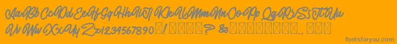 Czcionka AlmonthyMirotas – szare czcionki na pomarańczowym tle