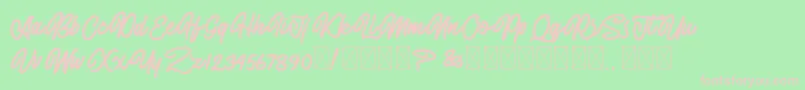 Police AlmonthyMirotas – polices roses sur fond vert