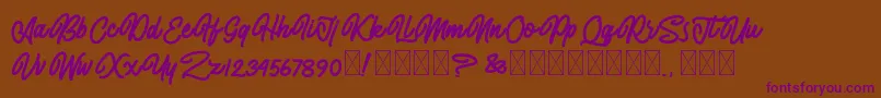 Police AlmonthyMirotas – polices violettes sur fond brun