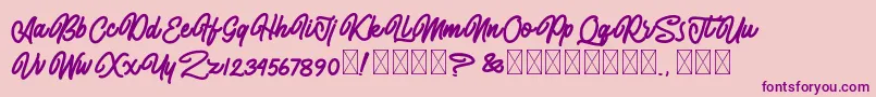 fuente AlmonthyMirotas – Fuentes Moradas Sobre Fondo Rosa