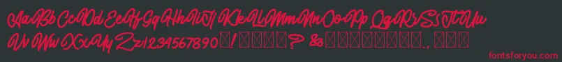 AlmonthyMirotas Font – Red Fonts on Black Background