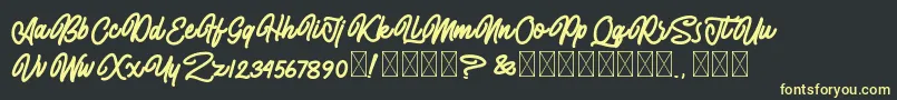 AlmonthyMirotas Font – Yellow Fonts on Black Background