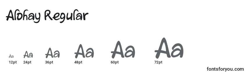 Размеры шрифта Alohay Regular