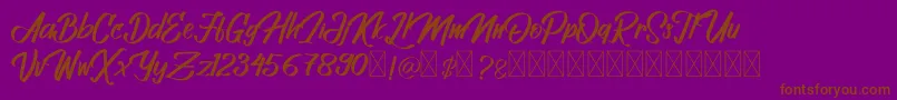 AlondriaBepah Font – Brown Fonts on Purple Background