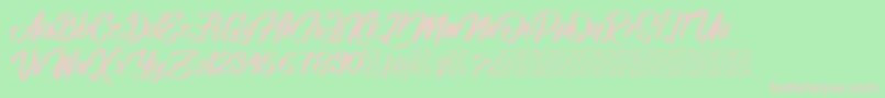 AlondriaBepah Font – Pink Fonts on Green Background