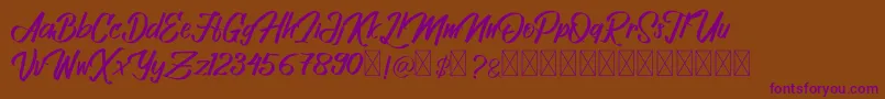 Шрифт AlondriaBepah – фиолетовые шрифты на коричневом фоне