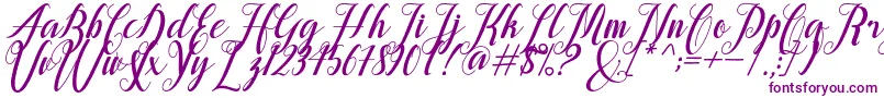 alongtime Font – Purple Fonts on White Background