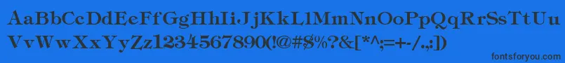 TiffanyukraineLight Font – Black Fonts on Blue Background