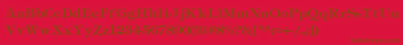 TiffanyukraineLight Font – Brown Fonts on Red Background