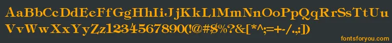 TiffanyukraineLight Font – Orange Fonts on Black Background