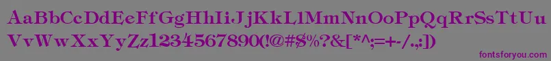 TiffanyukraineLight Font – Purple Fonts on Gray Background