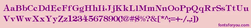 TiffanyukraineLight Font – Purple Fonts on Pink Background