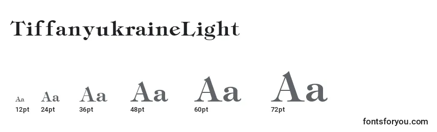 Размеры шрифта TiffanyukraineLight