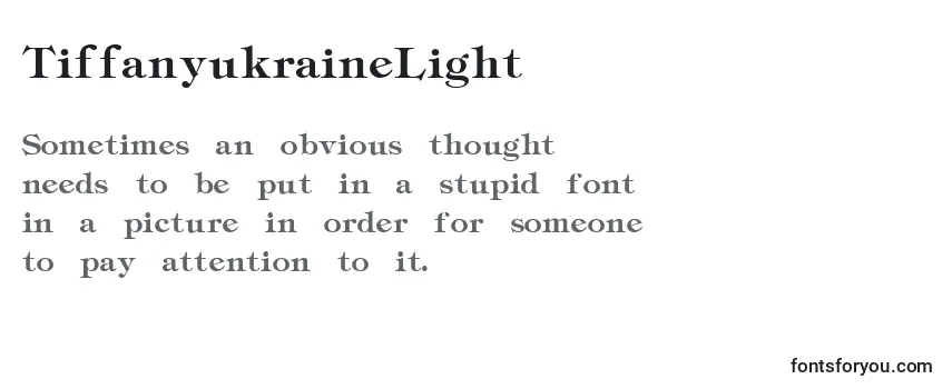 Review of the TiffanyukraineLight Font
