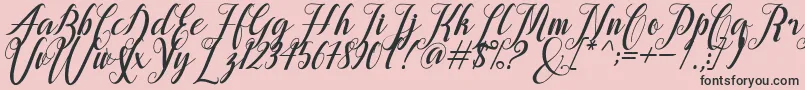Шрифт alongtime – чёрные шрифты на розовом фоне