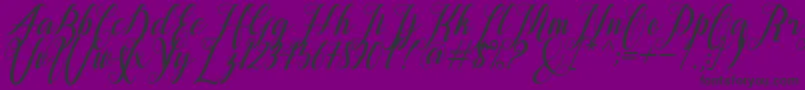フォントalongtime – 紫の背景に黒い文字