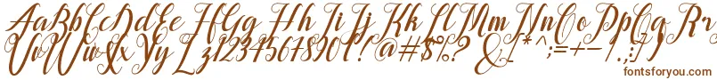 Шрифт alongtime – коричневые шрифты на белом фоне