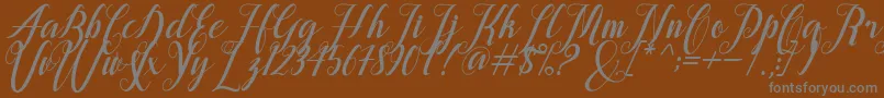 Шрифт alongtime – серые шрифты на коричневом фоне