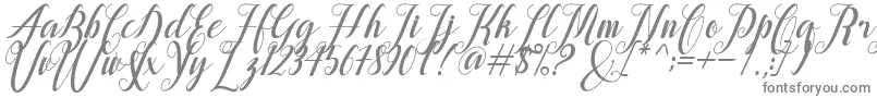 alongtime-fontti – harmaat kirjasimet valkoisella taustalla